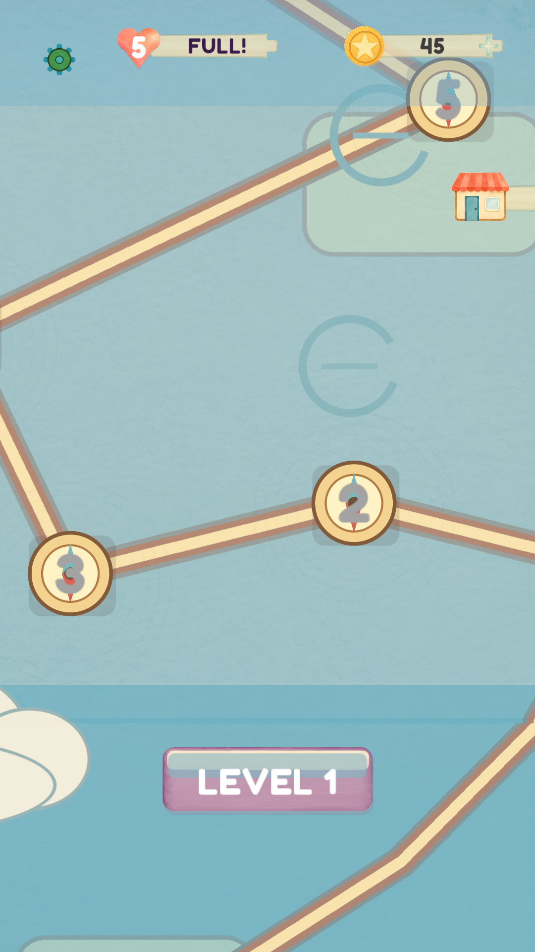 TileTrove Journey route map with numbered level nodes